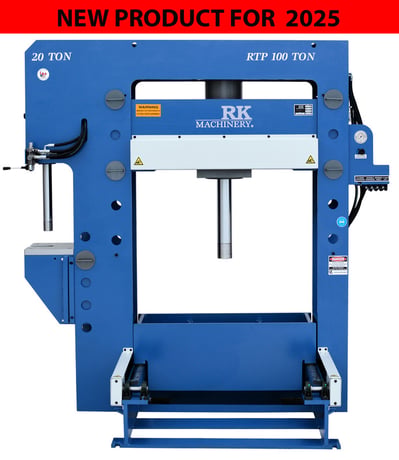 100 Ton, Press Master #RTPBP-100/20-MWH, hydraulic h-frame press, 16" stroke, 48" between housing, 9" bore - Image 1