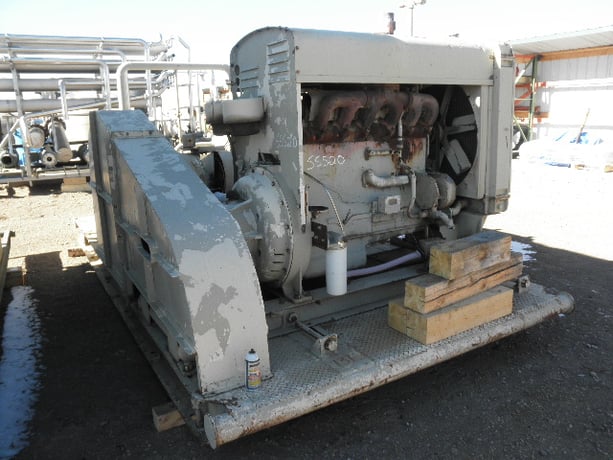 120 HP @ 1600 RPM, Waukesha #145-GK, Power Unit w/Clutch & Radiator, on skid - Image 4