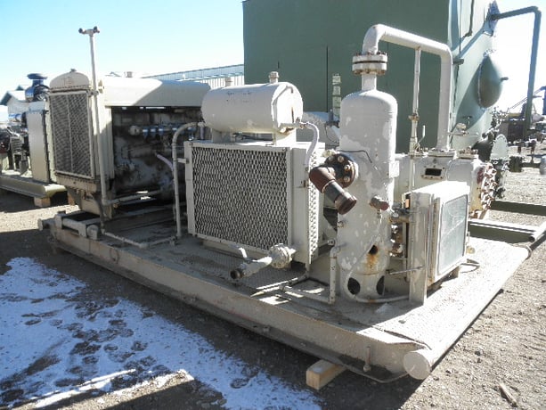 120 HP @ 1600 RPM, Waukesha #145-GK, Power Unit w/Clutch & Radiator, on skid - Image 6