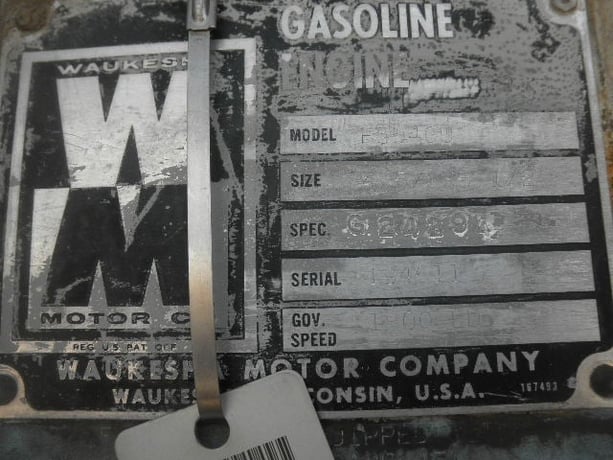 70 HP @ 1800 RPM, Waukesha #F-554-GU, Natural Gas Power Unit, radiator through flywheel - Image 8