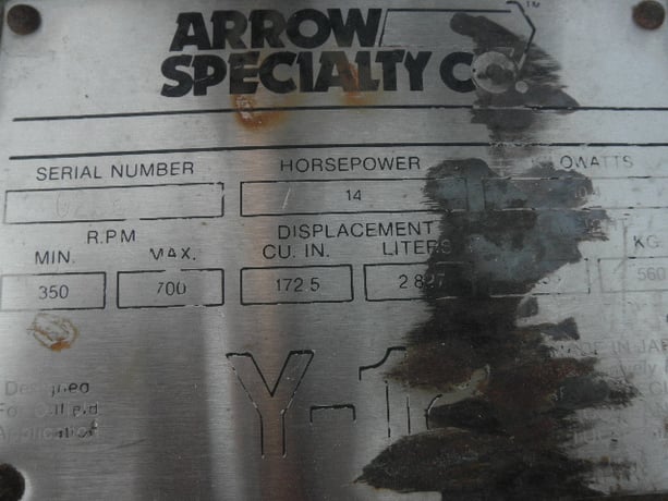 18 HP @ 350-700 RPM, Arrow #Y-18, Pumpjack Engine, 1-cylinder, (4) Stroke, 2.8 L displacement - Image 3