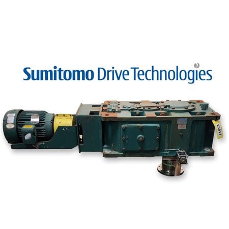 Sumitomo #PX-8065R4, right-angle spiral bevel gear motor, liquid mixer drive, 10 HP, 298.235 ratio - Image 1