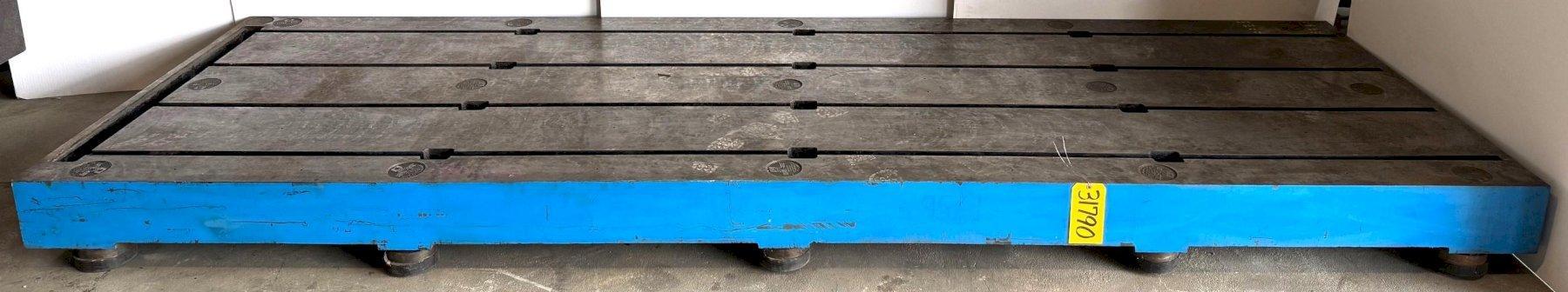 48" x 144" x 7" Bay Cast/Level-Tite Bay Cast Plate, T-Slotted, nice - Image 1