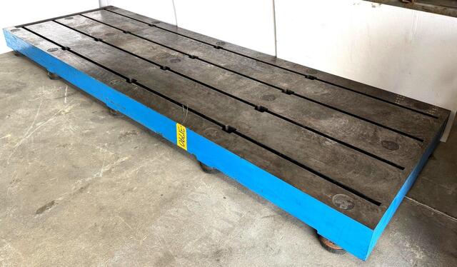 48" x 144" x 7" Bay Cast/Level-Tite Bay Cast Plate, T-Slotted, nice - Image 4