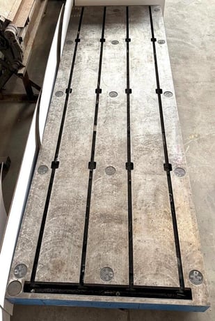 48" x 144" x 7" Bay Cast/Level-Tite Bay Cast Plate, T-Slotted, nice - Image 5
