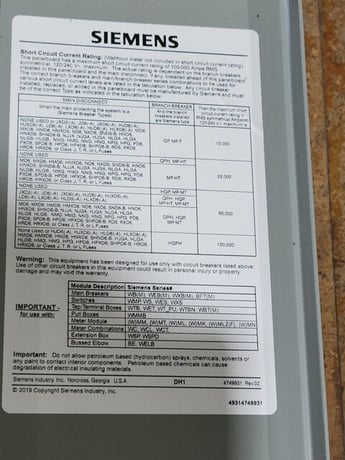 125 Amps, Siemens #WMM51125, Power Mod Modular Metering System Meter Stack, 240 VAC - Image 8