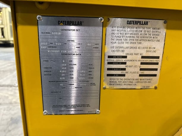 1500 KW, 1200 RPM, Caterpillar SR 4B, generator end, 4160 Volts - Image 4