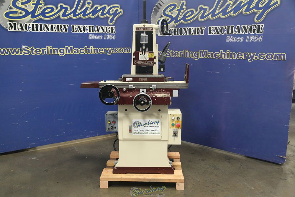 6" x 18" Chevalier #FSG-618M, grinders, 8" x 1/2" x 1-1/4" wheel, 16-82 FPM, work lamp - Image 2
