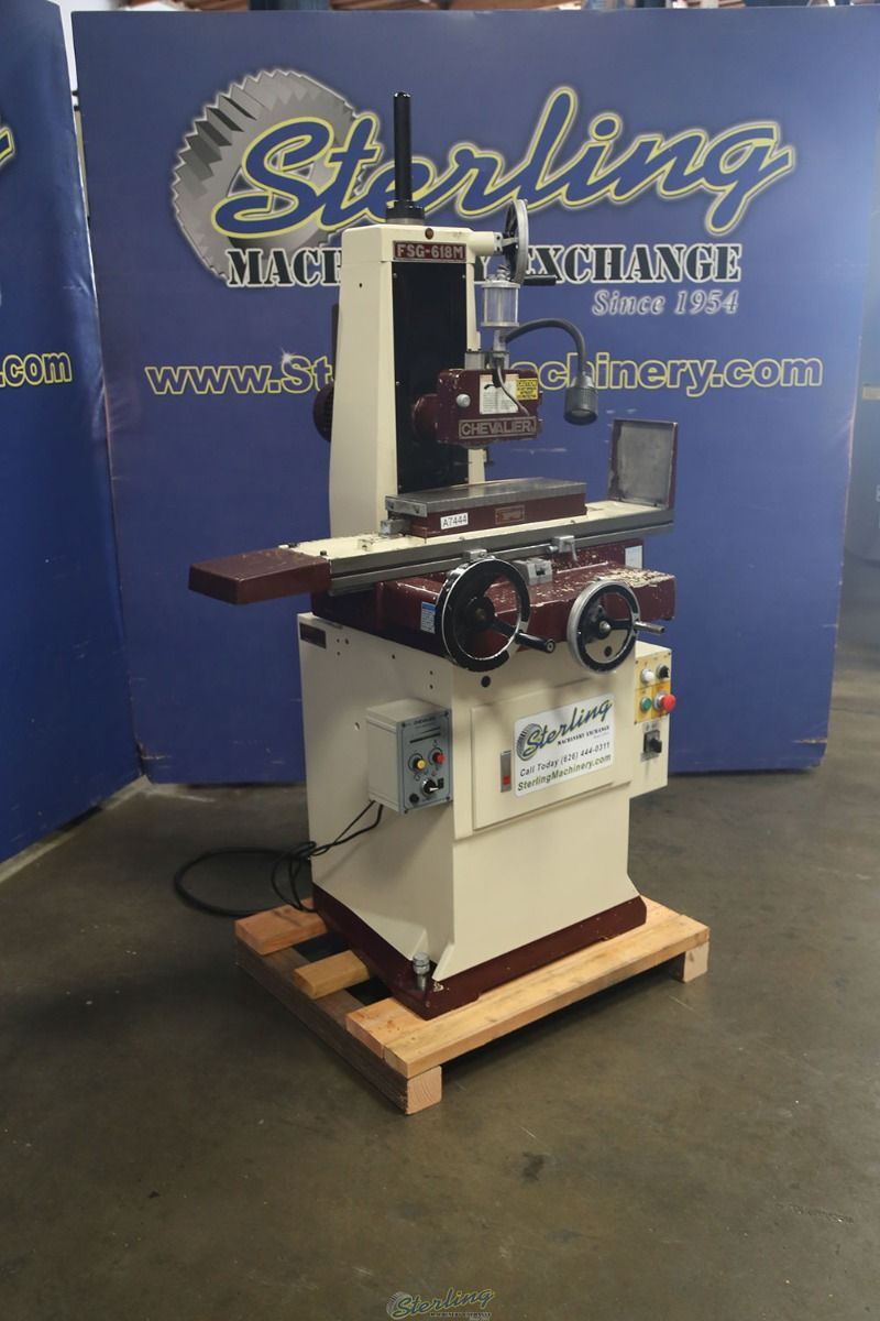 6" x 18" Chevalier #FSG-618M, grinders, 8" x 1/2" x 1-1/4" wheel, 16-82 FPM, work lamp - Image 4