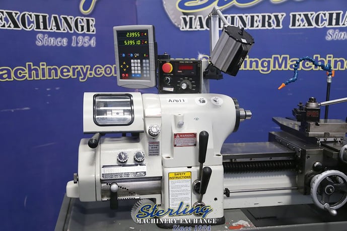 13" x 14" Ganesh #CTL-618, precision lathe, inch/metric, Newall 2-Axis digital read out, work light - Image 7