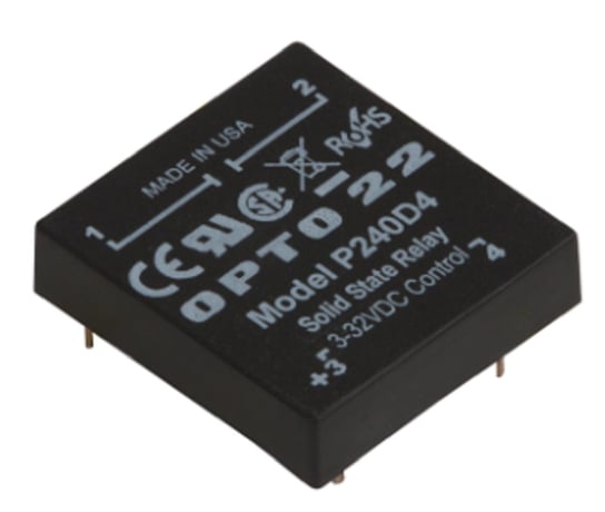 Opto 22 P240D4 P Model, 240 VAC, 4 Amp, DC Control Solid State Relay SSR - Image 1