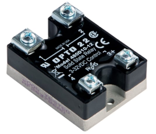 Opto 22 480D10-12 480 VAC 10 A DC Control Solid State Relay SSR Transient Proof - Image 1
