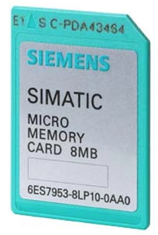 Siemens #6ES7953-8LL20-0AA0 Simatic S7 Micro Memory Card for PLC, 2MB - Image 1