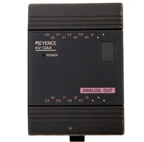 Keyence #KV-DA4, PLC Expansion Unit, 4 Analog Output Channels - Image 1
