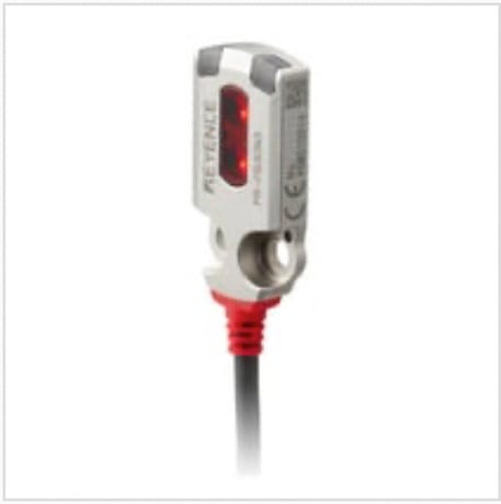 Keyence PR-FB30P3 Miniature Photoelectric Sensor, Flat Reflective, Cable, 30mm - Image 1