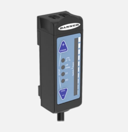Banner R55FPQ 58020 R55 Color Mark Sensor, Plastic Fiber w/Red LED, In 10-30 Vdc - Image 1