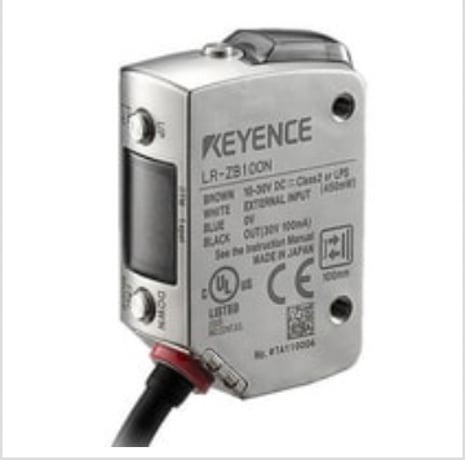 Keyence LR-ZH500P Self-Contained CMOS Laser Sensor, Rectangular w/Cable, 500 mm - Image 1