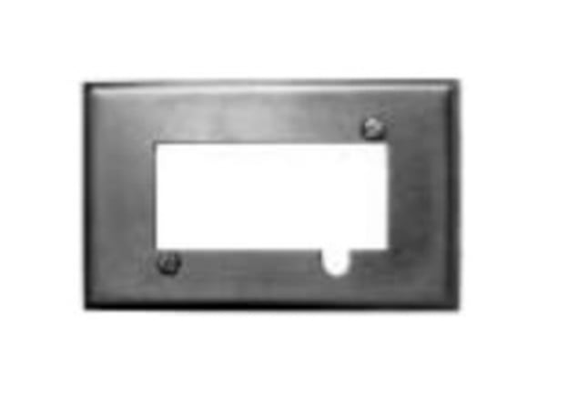 Johnson Controls TE-1800-9600 Stainless Steel Wallplate for 4000 Series Brackets - Image 1