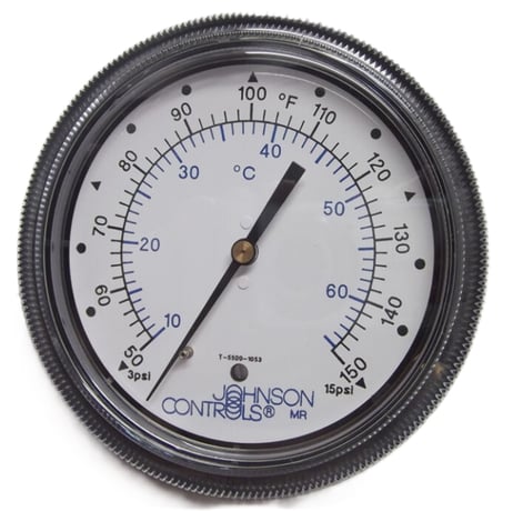 Johnson Controls T-5500-1053 Pneumatic Temperature Indicator, 50 to 150 Deg F - Image 1