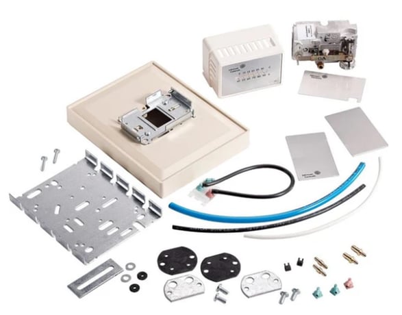 Johnson Controls T-4002-301 Single Temp Direct Acting Thermostat w/ White Cover - Image 1