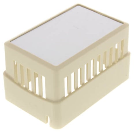Johnson Controls T-4000-2138 Beige Thermostat Cover Plate, Vertical Horizontal - Image 1