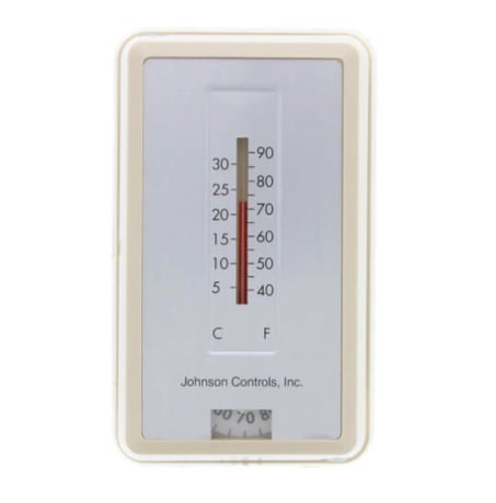 Johnson Controls T-4100-1 Direct Acting Non-Relay Vertical Pneumatic Thermostat - Image 1