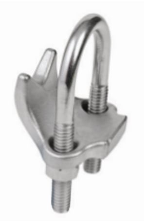 Calbrite S62000RA00 Right Angle Beam Clamp, 2 in, 316SS 316 Stainless Steel - Image 1