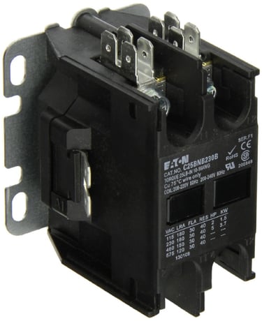 Eaton C25BNB230B Definite Purpose Contactor Non-Reversing 2P 30A 240V 5HP B Frme - Image 1