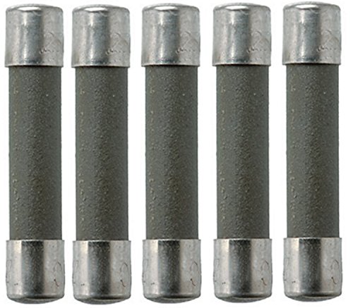 Bussmann ABC-10 10 Amp Fast Acting Ceramic Tube Electrical Fuse, 250V, 5 Units - Image 1
