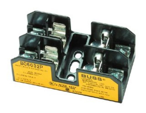 Cooper Bussmann Buss BC6032B BC Series Class CC Fuseblock, 600V 30A 2-Pole, Lug - Image 1