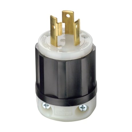 Leviton 2611 Industrial Grounding Locking Power Plug, NEMA L5-30P, 30 Amp, 125V - Image 1