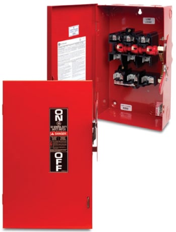 Cutler-Hammer Eaton DG221NGBLORED Safety Switch General Duty 2P 30A 240V Fusible - Image 1