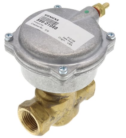Siemens 256-02008 1/2" 2-Way N/C Brass Valve Actuator, 10-15 PSI, F x F(2.5 Cv) - Image 1