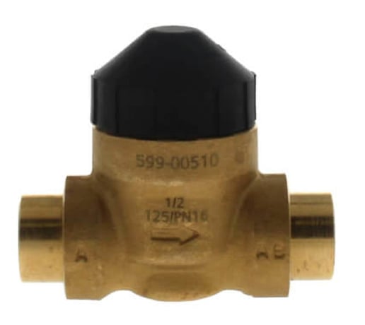 Siemens 599-00510 1/2" 2-Way Sweat Zone Valve Body (1.0 Cv) - Image 1