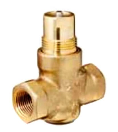 Siemens 599-02006 1/2" 2-Way N/C Brass Globe Valve Body, Female x Female 1.6 Cv - Image 1