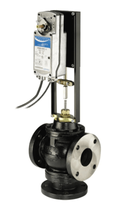 Johnson Controls VG2831UM+92NGGA 3-Way 3" Cast Iron Flanged Globe Valve, 80 Cv - Image 1