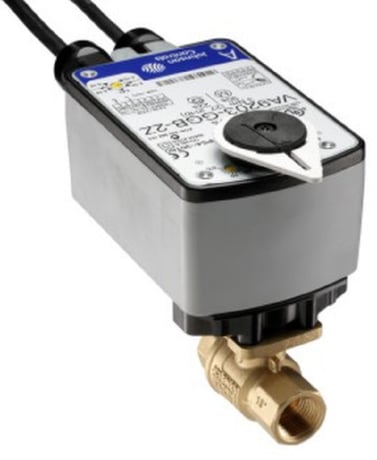 Johnson Controls VG1241AF+923GGA 2-Way 1/2" Forged Brass Ball Valve, Cv 2.9 - Image 1