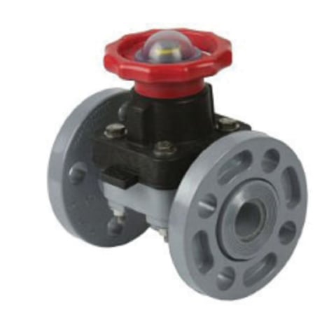 Spears 2723-015C Diaphragm Valve, 1-1/2 in Nominal, Flanged End Style, CPVC Body - Image 1