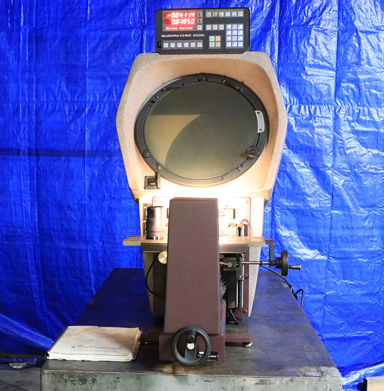 14" Scherr-Tumico #20-3500, bench type optical comparator, 10X/20X lenses, surface illumination, Quadra-Chek - Image 1