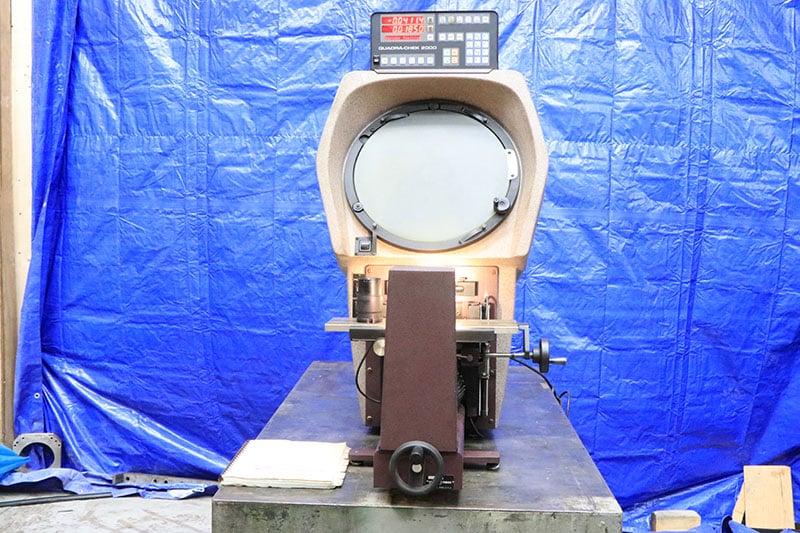 14" Scherr-Tumico #20-3500, bench type optical comparator, 10X/20X lenses, surface illumination, Quadra-Chek - Image 3