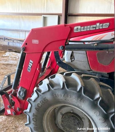 McCormick #X60.30, Utility Tractor, Quicke frontloader, Bucket and baler attachments included, 2012 - Image 5