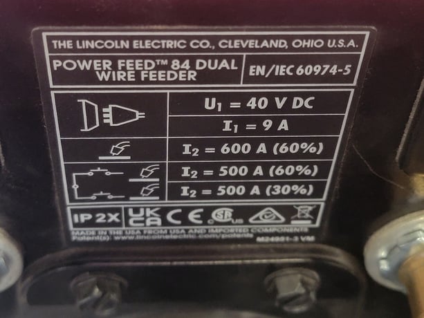 Lincoln Electric #Flextec-350X, welder with 84 dual wire feeder - Image 5
