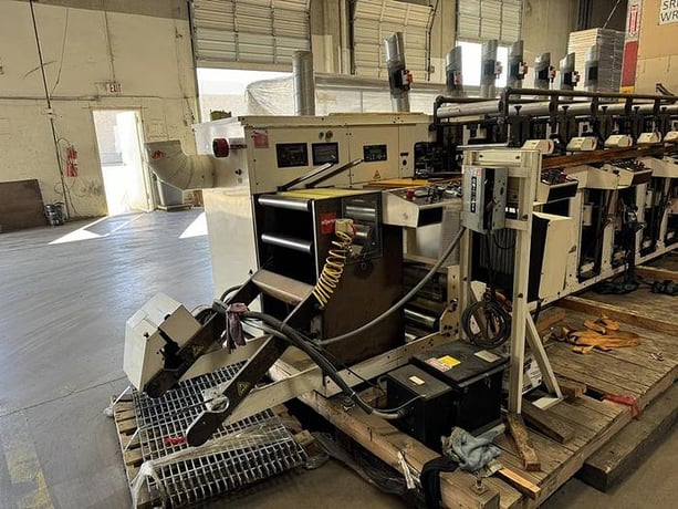 Nilpeter #FB4300, 15" wide 8-color flexo press, 1 die cutting station, gas drying, complete - Image 2