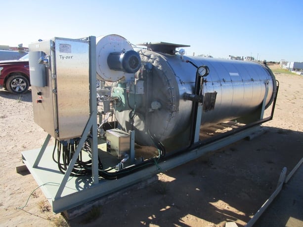 Heatec #HCI-2010-30-G, direct fired heater, Helical pipe coil, BMS & fuel gas controls, skid mounted - Image 1