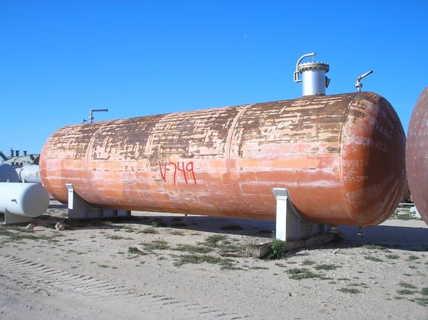 17130 gallon 108" ID x 396" straight side, MAWP 85 PSIA @ 650&deg;F, General Welding Amine Flash tank, SA 515 - Image 2