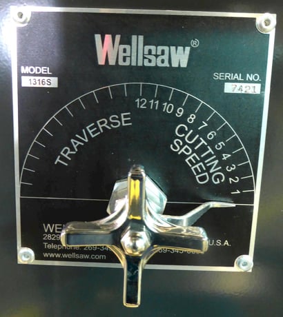 13" x 16" Wellsaw #1316S, horizontal band saw, miter, 1" blade, 3 HP, new, in stock - Image 10