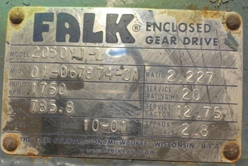 Falk #2050Y1-L, gear reducer, 2.22 ratio, unused - Image 2