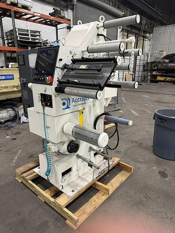 12" Doctor Machine, Accraply Standford #DM12, fife web guide, splice table, 1640 FPM, 2019 - Image 2