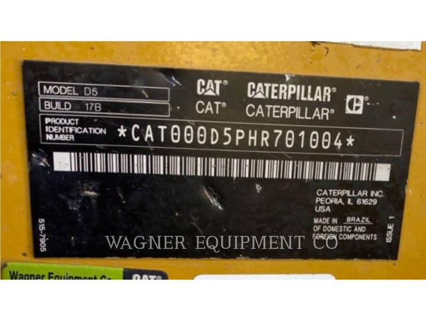 Caterpillar D5, Crawler Dozer, 1092 hours, S/N: HR701004, 2022 - Image 6