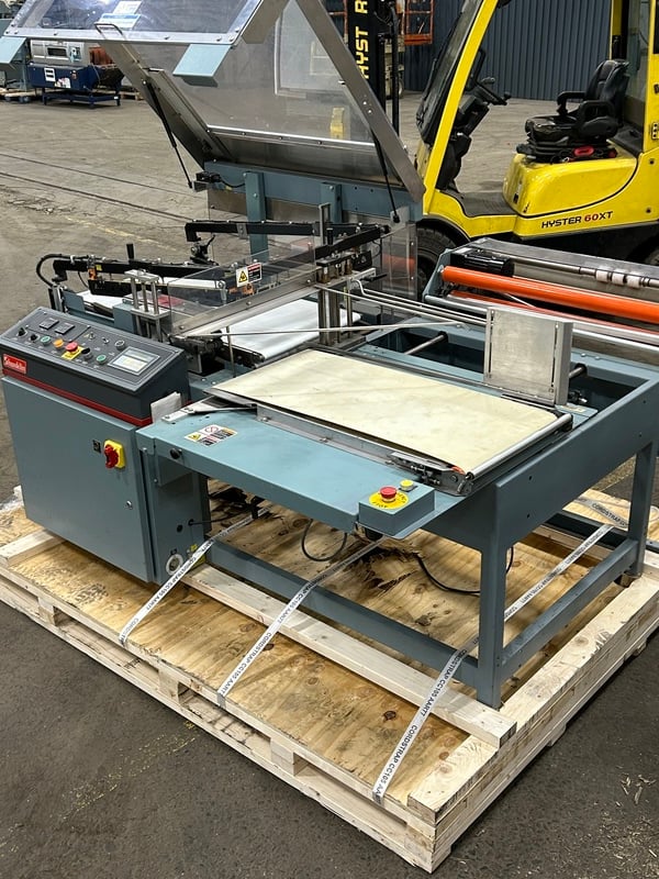 Shanklin #A27A, L-bar shrinkwrapper, smooth belt to belt transfer, automatic film advance, 2007 - Image 2